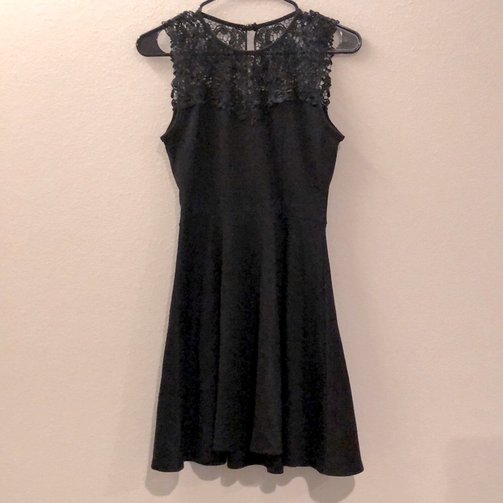 Charlotte Russe Black Mini Dress with Lace